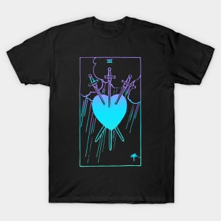 3 of Swords Tarot Card Rider Waite Witchy T-Shirt